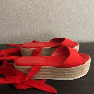 Platform Tie Sandals